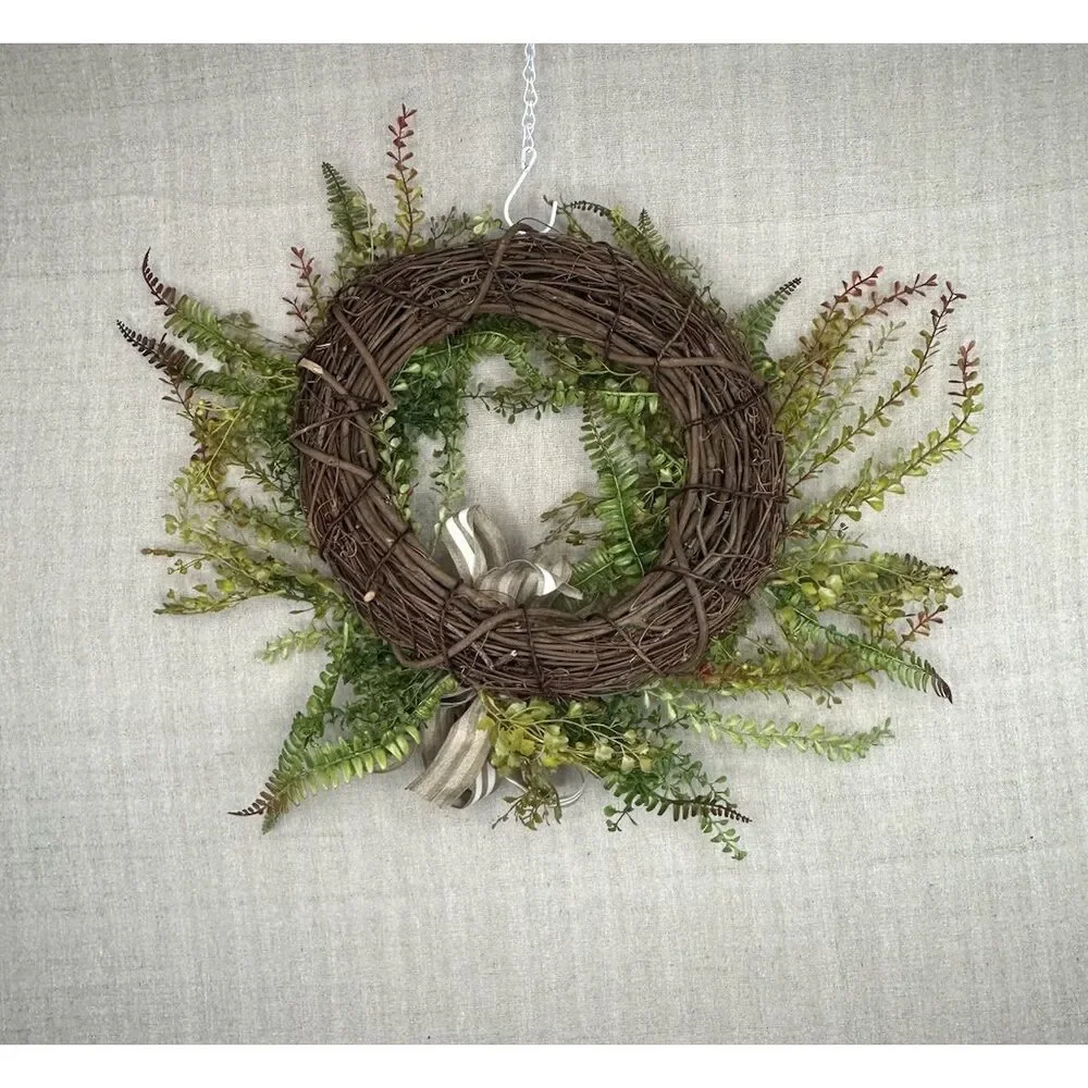 Handmade Decorative Wreath 18”x23” Front Door Wall Decor Rustic Farm House